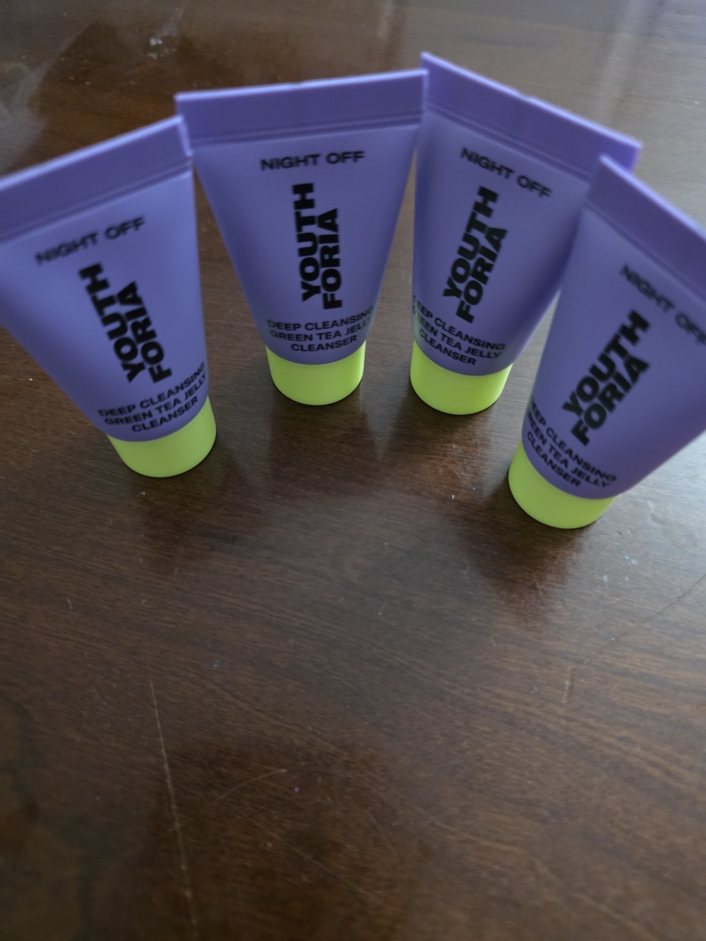 4 Youth Foria Night Off Deep Cleansing Green Tea Jelly Cleanser - Purple